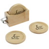 View Image 1 of 3 of Bamboo Coaster Set with Bottle Opener