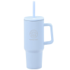 View Image 1 of 3 of Chill Out Vacuum Mug with Straw - 40 oz. - Laser Engraved