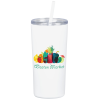 View Image 1 of 4 of Refresh Baylos Vacuum Tumbler with Straw - 20 oz. - Full Color
