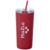 View Image 1 of 4 of Refresh Baylos Vacuum Tumbler with Straw - 20 oz. - Laser Engraved