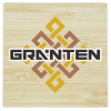 View Image 1 of 2 of Absorbent Stone Coaster - Square - Bamboo