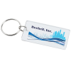 View Image 1 of 2 of Mirrored Keychain - Rectangle - 24 hr