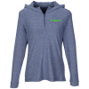 View Image 1 of 3 of Antigua Daybreak 1/4-Zip Hooded Pullover - Ladies'