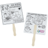 View Image 1 of 2 of Good Nutrition Coloring Hand Fan