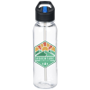 View Image 1 of 2 of Clear Impact Outdoor Bottle with Two-Tone Flip Straw Lid - 24 oz. - Full Color