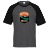 View Image 1 of 3 of Voltage Tri-Blend Wicking T-Shirt - Men's - Colorblock - Full Color