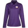 View Image 1 of 3 of Spin Dye Long Sleeve Pique Polo - Ladies' - Full Color