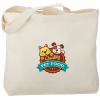 View Image 1 of 1 of Gusseted Organic Cotton Sheeting Tote  - Full Color