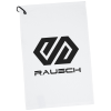 View Image 1 of 1 of League Golf Towel with Carabiner - White - 24 hr