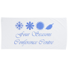 View Image 1 of 2 of Midsize Velour Beach Towel - White - 24 hr