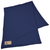 View Image 1 of 2 of Core Fleece Sweatshirt Blanket - 65" x 80" - Laser Engraved Patch