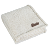 View Image 1 of 3 of Cozy Sherpa Blanket - Laser Engraved Patch