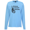 View Image 1 of 3 of Port & Company Easy Cotton Long Sleeve T-Shirt - Screen