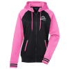View Image 1 of 2 of Performance Colorblock Full-Zip Hooded Sweatshirt - Ladies' - Screen