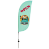 View Image 1 of 4 of Outdoor Value Feather Sail Sign - 7 1/2 Feet - One Sided