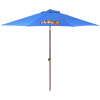 View Image 1 of 5 of Wood Look Tilting Market Umbrella - 9 foot Arc