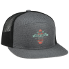 View Image 1 of 3 of Heather 6 Panel Arch Trucker Snapback Cap