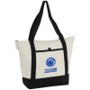 View Image 1 of 5 of Isle Zippered Organic Cotton Tote