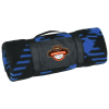 View Image 1 of 5 of Two Tone Plaid Fleece Blanket with Carry Strap