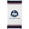 View Image 1 of 4 of Harbor Stripe Velour Beach Towel