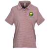View Image 1 of 3 of Relay Heathered Stripe Polo - Ladies'