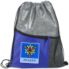 View Image 1 of 4 of Barney Zip Pocket Drawstring Sportpack - Full Color