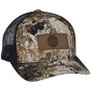 View Image 1 of 3 of Yupoong Veil Camo Trucker Cap - Laser Engraved Patch