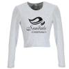 View Image 1 of 3 of American Apparel Baby Rib Cropped Long Sleeve T-Shirt - Ladies'