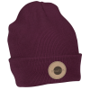 View Image 1 of 4 of Fleece Lined Beanie with Cuff - Laser Engraved Patch - 24 hr