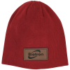 View Image 1 of 4 of Level Knit Beanie - Laser Engraved Patch
