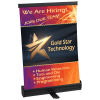 View Image 1 of 5 of Economy Tabletop Retractable Polyester Banner Display - 18 inches