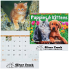 View Image 1 of 3 of Puppies & Kittens Calendar - Spiral