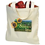 Cotton Sheeting Natural Economy Tote - 15-1/2" x 15" - Full Color