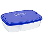 Promotional Multi-compartment food container and utensils with