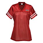 Poly Mesh Jersey V-Neck T-Shirt - Ladies' - Embroidered