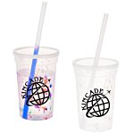 Clear Soft Plastic Cup with Lid - 16 oz. 162958-16-L