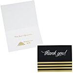Gold Stripes Thank You Card
