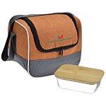 Chic Lunch Cooler with Glass Container Set