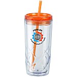 Refresh Simplex Tumbler with Straw - 16 oz. - Clear - Full Color