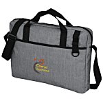 Heathered Briefcase Bag - Embroidered