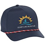 Five Panel Poly Rope Cap - Embroidered