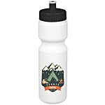 Sport Bottle with Push Pull Lid - 28 oz. - White - Full Color