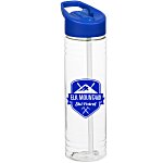 Clear Impact Halcyon Water Bottle with Flip Straw Lid - 24 oz. - 24 hr