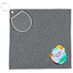 Heather Golf Towel with Ball Pouch