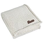 Cozy Sherpa Blanket - Laser Engraved Patch