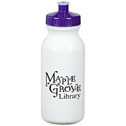 Sport Bottle with Push Pull Lid - 20 oz. - White