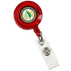 Retractable Badge Holder - Alligator Clip - Translucent