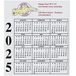 Calendar Magnet - Small - White