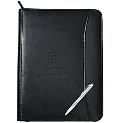 Zippered Leather Portfolio Set