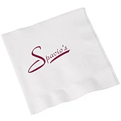 Beverage Napkin - 3-ply - White - Low Qty